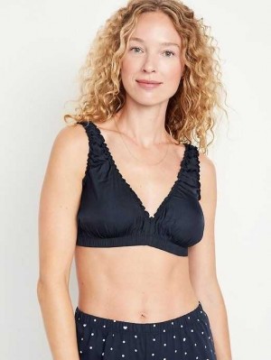 Old Navy Satin V-Neck Bralette Pyjama Damen Navy | 4631UHMCW