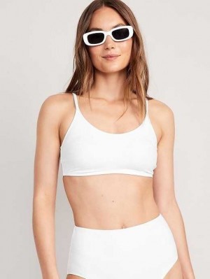 Old Navy Scoop-Neck Bikini Swim Top Badeanzüge Damen Weiß | 8759VALFH