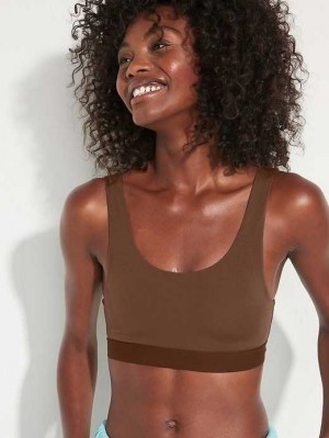 Old Navy Scoop-Neck Soft-Knit Bralette Top BHs Damen Dunkel | 3280IPROU