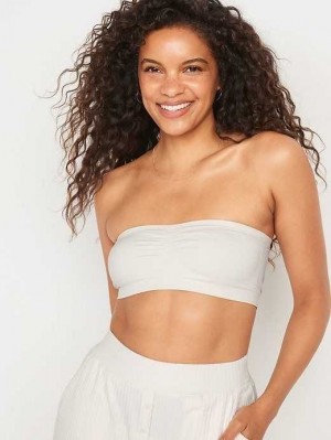 Old Navy Seamless Bandeau Bralette Top BHs Damen Creme De La Creme | 7642UYPTC