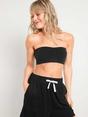Old Navy Seamless Bandeau Bralette Top BHs Damen Schwarz | 8540VHWAL