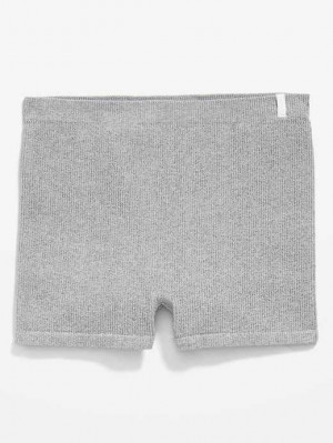 Old Navy Seamless Rib-Knit Boyshort Underwear Unterwäsche Damen Grau | 6319LXBPO