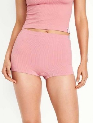 Old Navy Seamless Rib-Knit Boyshort Underwear Unterwäsche Damen Koralle | 8461HCISP