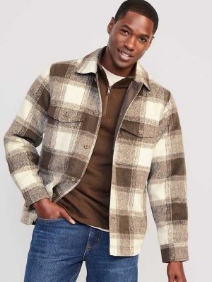 Old Navy Shacket Mäntel Herren Braun | 1705KZBTQ