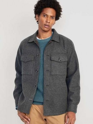 Old Navy Shacket Mäntel Herren Grau | 8509KLRHB