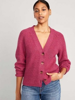 Old Navy Shaker-Stitch Cardigan Pullover Strickjacke Damen Rosa | 3801ADYOF