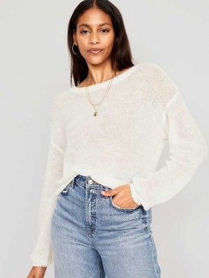 Old Navy Sheer Boots-Neck Pullover Strickjacke Damen Hellblau | 7850OJUQI