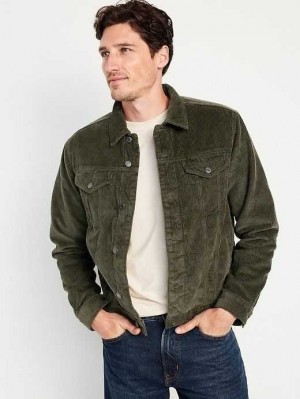 Old Navy Sherpa-Gefütterte Corduroy Jacket Mäntel Herren Forest Floor | 4815KUNIQ