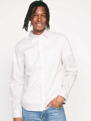Old Navy Slim-Fit Built-In Flex Everyday Shirt Hemd Herren Weiß | 2375JGVOT