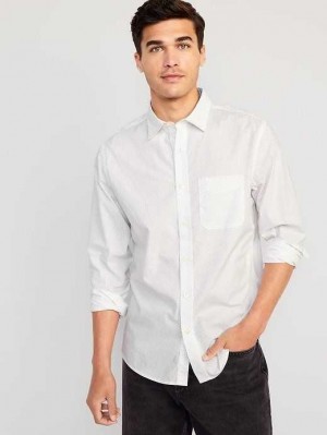 Old Navy Slim-Fit Built-In Flex Everyday Shirt Hemd Herren Schwarz Weiß | 7953SZGVH