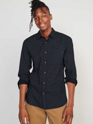 Old Navy Slim-Fit Built-In Flex Everyday Shirt Hemd Herren Navy | 8097YXSBL