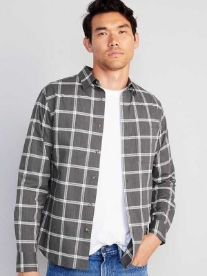 Old Navy Slim-Fit Built-In Flex Everyday Shirt Hemd Herren Grau | 1276WCYQR