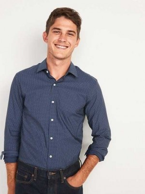 Old Navy Slim-Fit Pro Signature Performance Kleider Shirt Hemd Herren Navy | 7160HZCXN