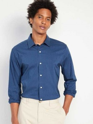 Old Navy Slim-Fit Pro Signature Tech Kleider Shirt Hemd Herren Navy Blau | 2158WFRZO