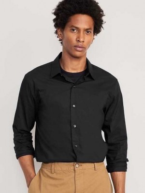 Old Navy Slim-Fit Pro Signature Tech Kleider Shirt Hemd Herren Schwarz | 5016BGVNU