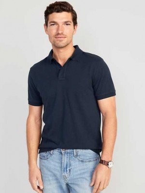 Old Navy Slim-Fit Uniform Pique Polo Polo Shirts Herren Navy | 3254FNGIP