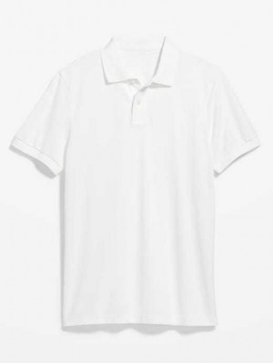 Old Navy Slim-Fit Uniform Pique Polo Polo Shirts Herren Calla Lilies | 1326MIALN