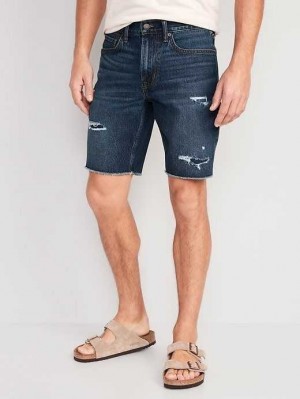 Old Navy Slim Built-In Flex Cut-Off Jean Shorts Hose Herren Blau | 2876UQWXB