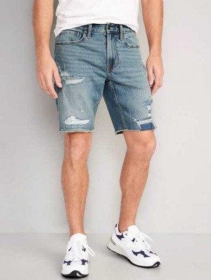 Old Navy Slim Built-In Flex Cut-Off Jean Shorts Hose Herren Blau Waschen | 5706GIZYF