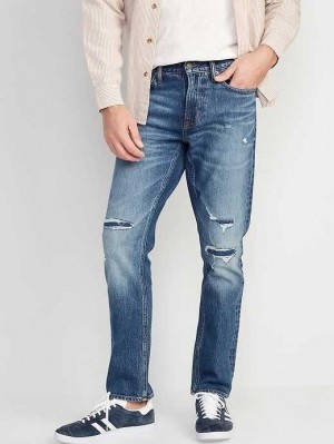 Old Navy Slim Built-In Flex Ripped Jeans Jeans Herren Hellwaschen | 7835CDXMK