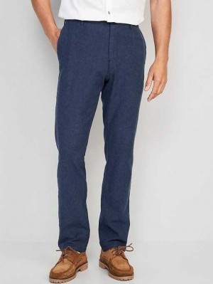 Old Navy Slim Rotation Linen-Blend Chino Pants Hose Herren Navy Blau | 2157BLQUW