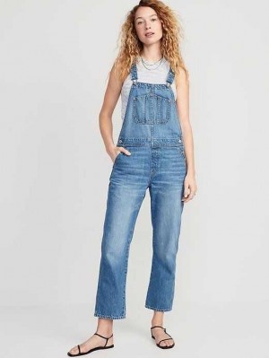 Old Navy Slouchy Gerade Ankle-Length Jean Overalls Jeans Damen Nanelle | 2047DCXNM
