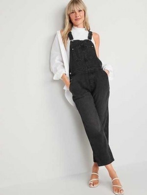 Old Navy Slouchy Gerade Black Workwear Non-Stretch Jean Overalls Jeans Damen Schwarz | 6307TXARL