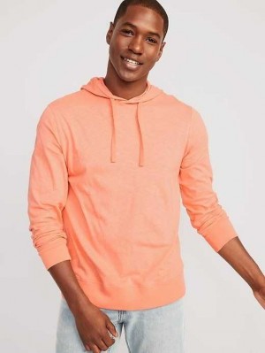 Old Navy Slub-Knit Pullover Hoodie T-shirts Herren Feeling Peachy | 3475FHVDE