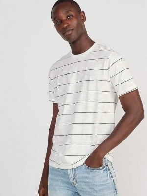 Old Navy Slub-Knit T-Shirt T-shirts Herren Weiß Navy | 3695NLMEU
