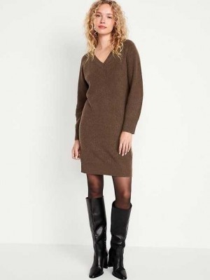 Old Navy SoSoft Cocoon Mini Pullover Kleider Kleid Damen Espresso | 5439AICNY