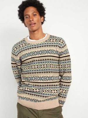 Old Navy SoSoft Pullover Pullover Herren Neutral Fair Isle | 6039KOUNJ