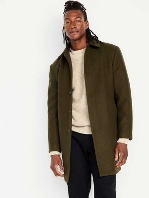 Old Navy Soft-Brushed Topcoat Mäntel Herren Conifer | 8237HXNQT