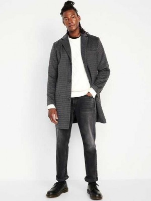 Old Navy Soft-Brushed Topcoat Mäntel Herren Grau | 8592AQFSM