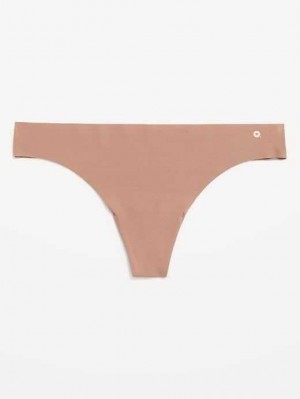 Old Navy Soft-Knit No-Show Tanga Underwear Unterwäsche Damen Cocoa Fawn | 4539ZOLPN