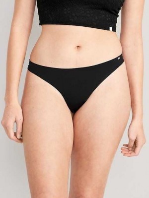 Old Navy Soft-Knit No-Show Tanga Underwear Unterwäsche Damen Schwarz | 6358TJQGO