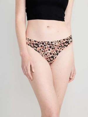 Old Navy Soft-Knit No-Show Tanga Underwear Unterwäsche Damen Animal Prints | 1297GTNIF
