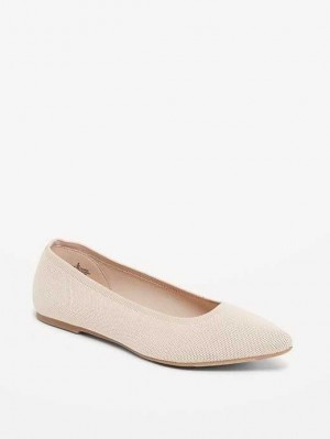 Old Navy Soft-Knit Pointed-Kappe Ballet Flats Flache Schuhe Damen Bare Necessity | 2509KYNCS