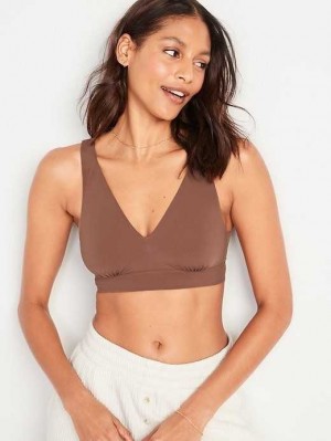 Old Navy Soft-Knit V-Neck Bralette Top BHs Damen Maplewood | 2495HNDME