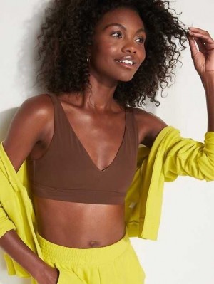 Old Navy Soft-Knit V-Neck Bralette Top BHs Damen Dunkel | 1430NVAZY