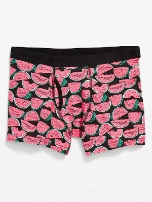 Old Navy Soft-Washed Built-In Flex Printed Boxer-Brief Underwear Unterwäsche Herren Watermelon Print | 6391ETZQO