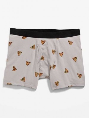 Old Navy Soft-Washed Built-In Flex Printed Boxer-Brief Underwear Unterwäsche Herren Pizza | 1645OWPNI