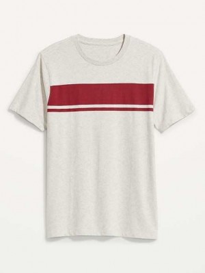 Old Navy Soft-Washed Center-Stripe T-Shirt T-shirts Herren Beige | 2945IQXEJ