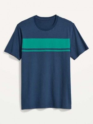 Old Navy Soft-Washed Center-Stripe T-Shirt T-shirts Herren Obscure Night | 3582QIHUE