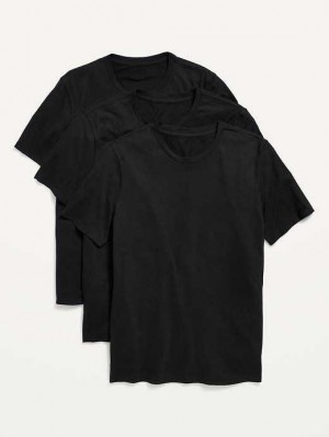 Old Navy Soft-Washed Crew-Neck T-Shirt 3-Pack T-shirts Herren Schwarz | 5432SBDXC