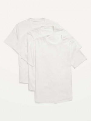Old Navy Soft-Washed Curved-Hem T-Shirt 3-Pack T-shirts Herren Weiß | 7683VWOXC
