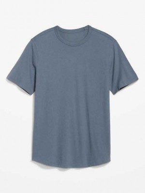 Old Navy Soft-Washed Curved-Hem T-Shirt T-shirts Herren Wintry Waters | 5306BCDUE