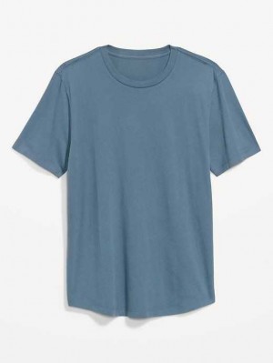 Old Navy Soft-Washed Curved-Hem T-Shirt T-shirts Herren Wintry Waters | 6347IAXQN