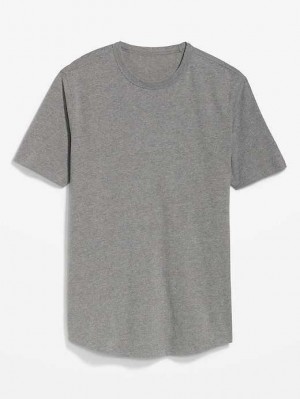 Old Navy Soft-Washed Curved-Hem T-Shirt T-shirts Herren Grau | 7619ZQKXW