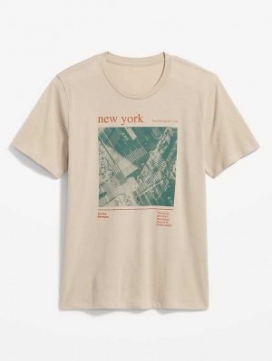 Old Navy Soft-Washed Graphic T-Shirt T-shirts Herren Grau | 1798WONZF