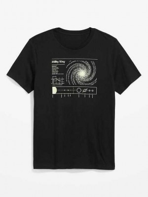 Old Navy Soft-Washed Graphic T-Shirt T-shirts Herren Schwarz | 2176MVRIZ